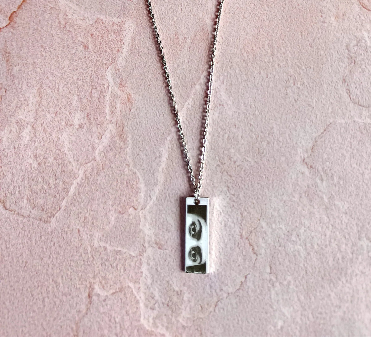 Personalized Eyes Necklace – Custom Engraved Locket for Her & Him