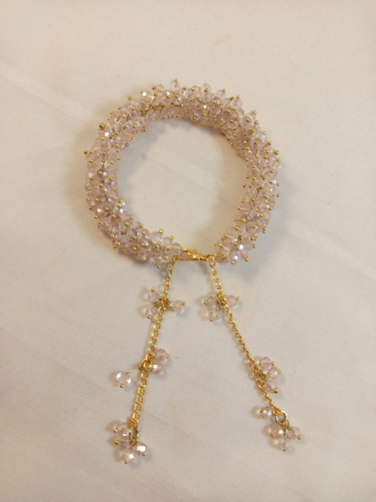 Crystal Beads Gajra Bracelet for Women & Girls | Festive Jewellery