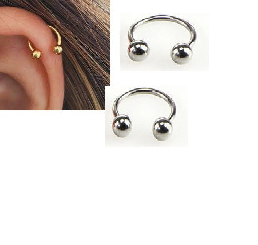 2-Piece 3mm Cartilage & Helix Stud Earrings – Minimal Ear Piercing Jewellery for Girls & Women
