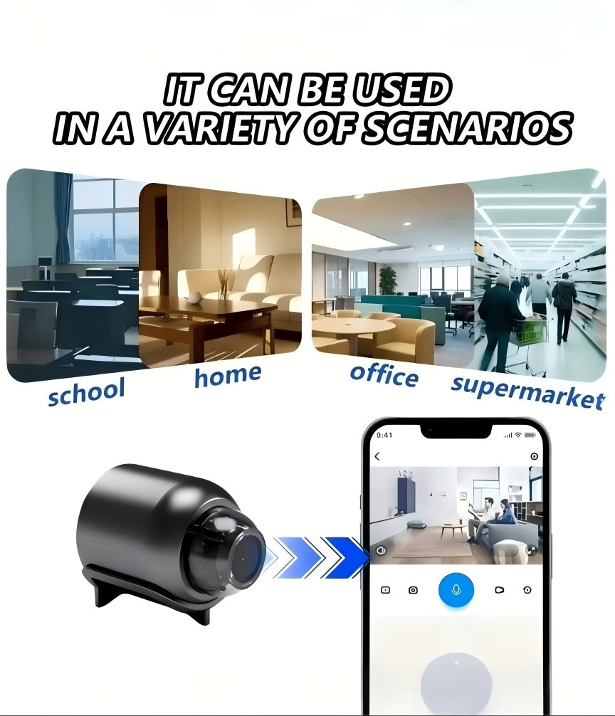 Mini 1080P WiFi Security Camera – Wireless Smart Home Camera with Night Vision, Motion Detection & Mobile Monitoring