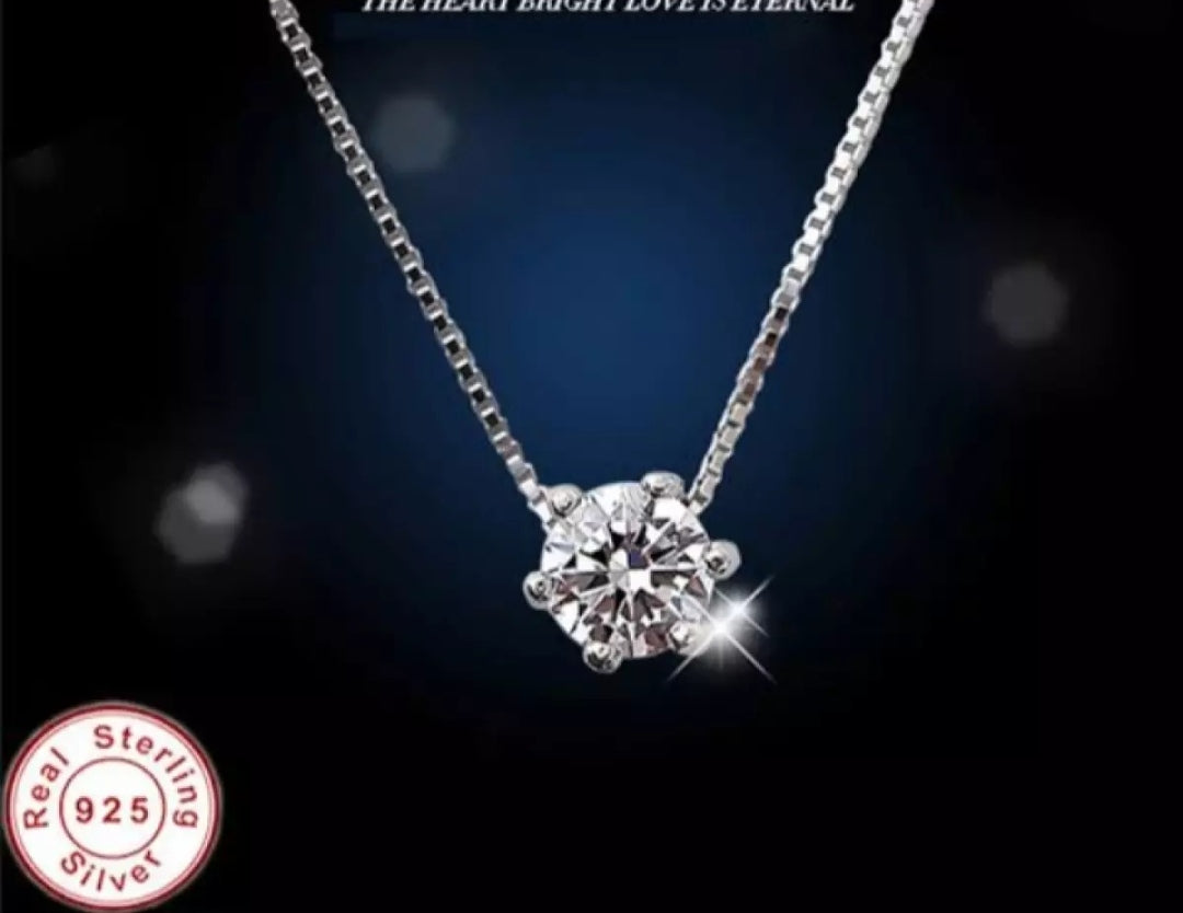 Silver Pendant Necklace with Chain for Girls & Women – Elegant Fashion Jewellery