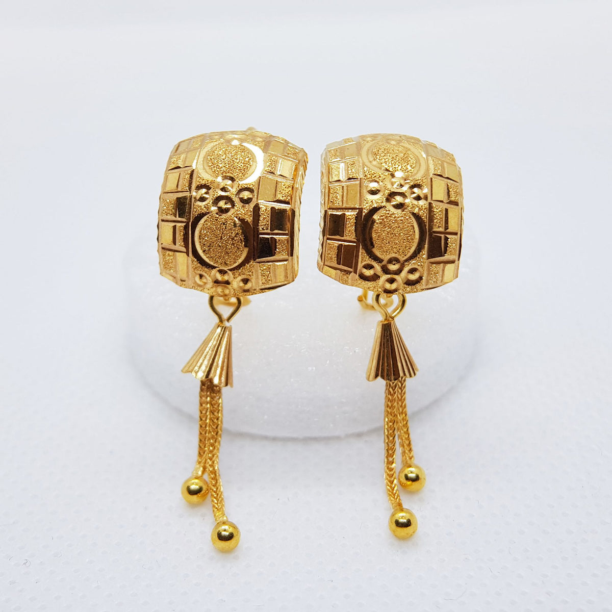 Gold-Plated Jhumka Drop Earrings for Women & Girls – Elegant Traditional Jewellery