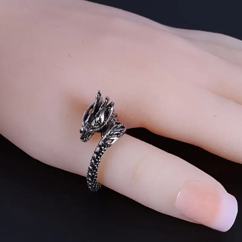 Elegant Dragon Design Alloy Ring for Men & Women – Unisex Fashion Statement Ring