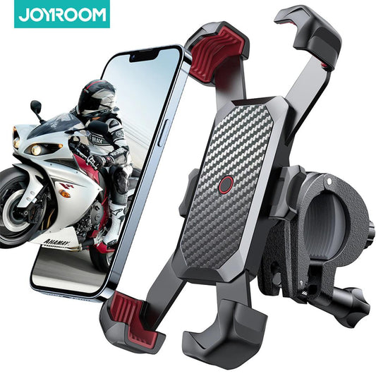 Bike Phone Holder Stand Mount Universal 360 Rotation, Adjustable Clamp, Compatible with Phones up to 8 cm, Black, Red, Fits Bicycles, Motorcycles, Strollers, Treadmills