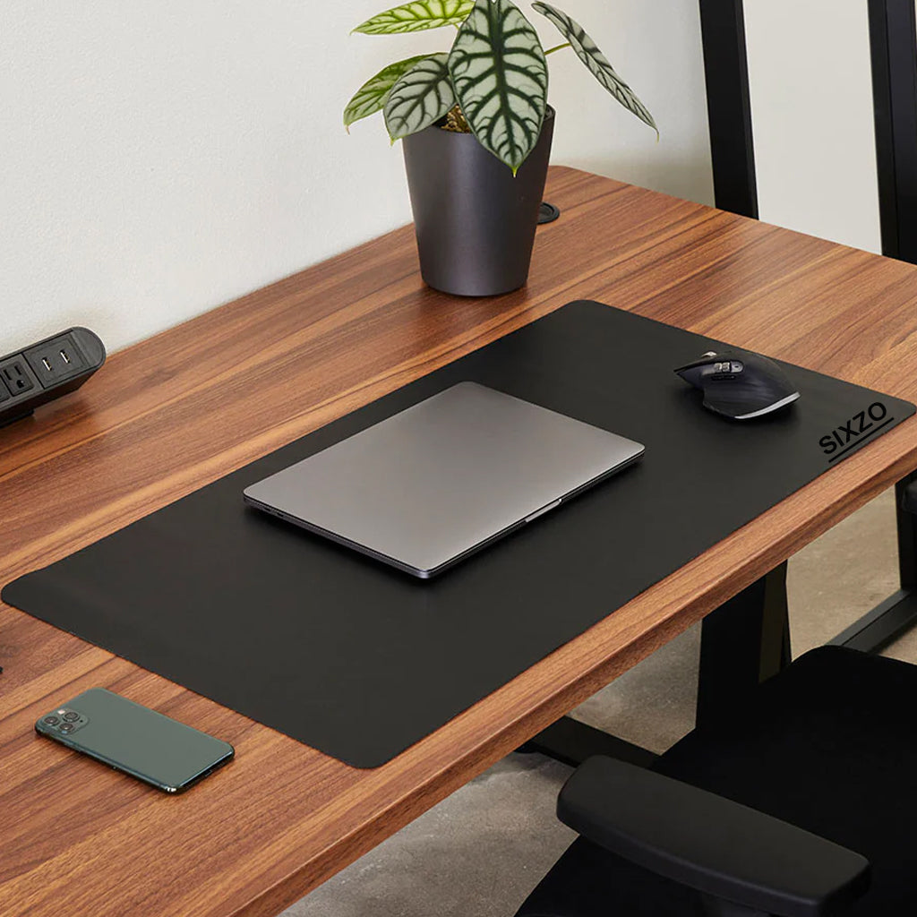 PU Leather Desk Mat Waterproof Office Table Pad for Laptop, Keyboard & Mouse