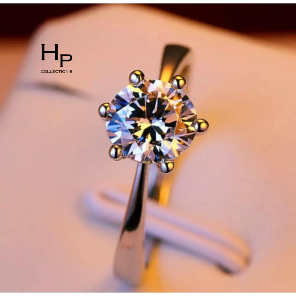 Crystal Zircon Oval Stone Ring for Girls | Elegant Sparkling Diamond-Style Fashion Ring