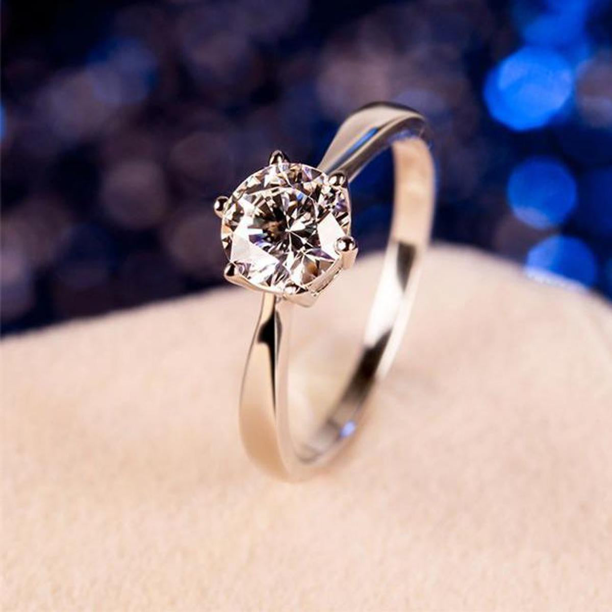 Diamond Ring for Girls & Women – Stainless Steel Elegant Fashion Ring