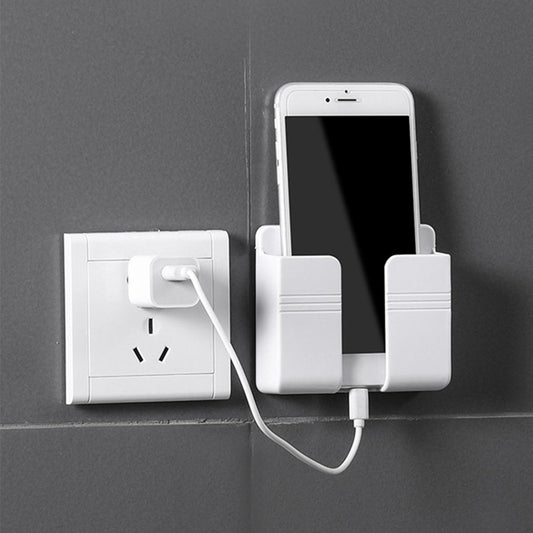 Cell Phone Holder Wall Mounted Bracket No Drilling Phone Charging Support