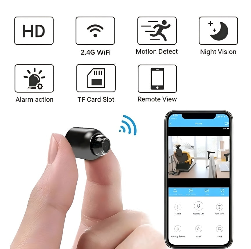 Mini 1080P WiFi Security Camera – Wireless Smart Home Camera with Night Vision, Motion Detection & Mobile Monitoring