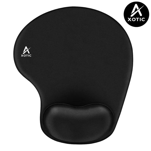 Ergonomic Mouse Pad with Gel Wrist Rest, Non-Slip Washable Mouse Mat – Black