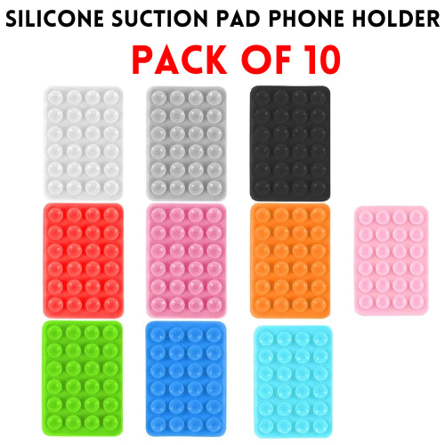 Double Side Silicone Suction Pad Phone Holder Self - Adhesive Rubber Suction Holder Silicon Square Phone Case Silicon Pad For Phone - Compatible With All Mobiles & Tablets