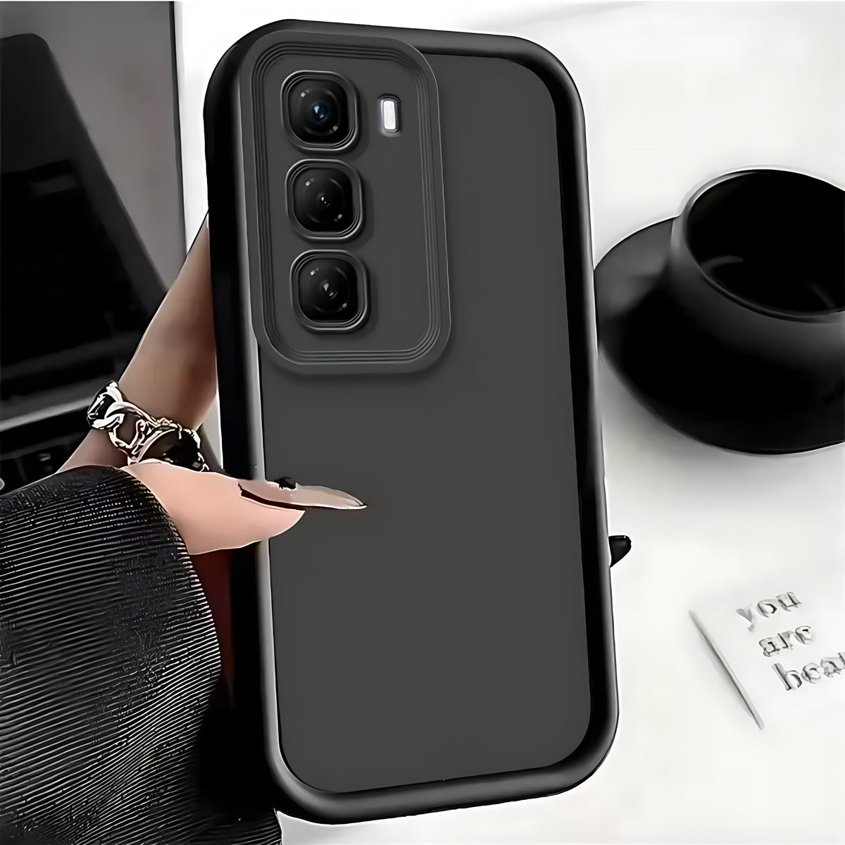 Sixonic Candy Silicone Case for Infinix Hot 60 Series – Shockproof Soft TPU Back Cover with Camera Lens Protection