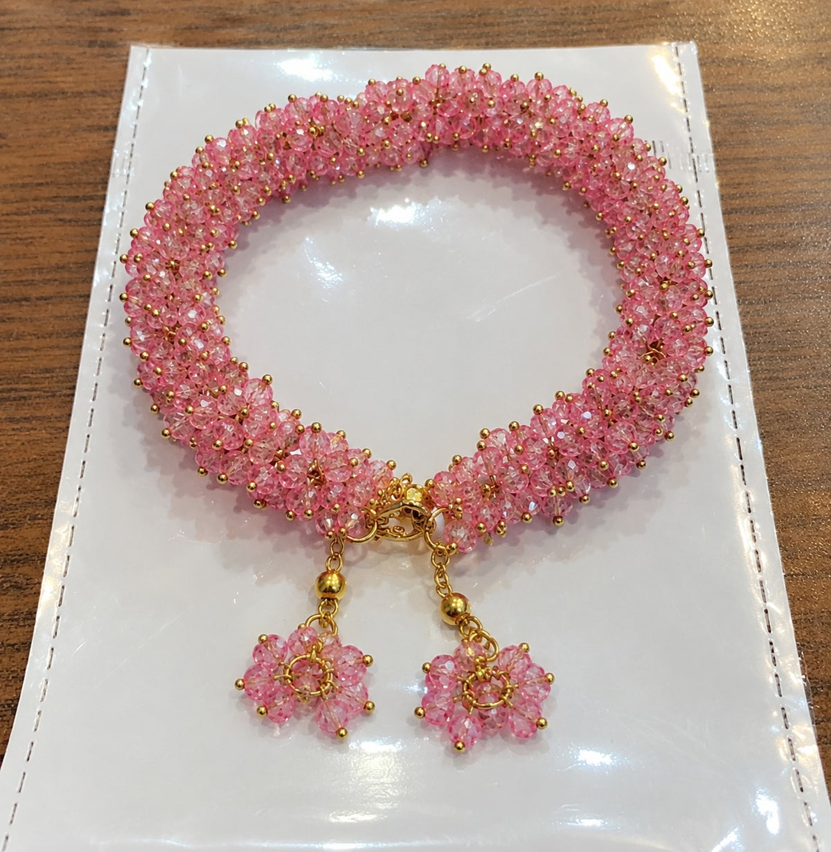 Crystal Beads Gajra Bracelet for Women & Girls | Festive Jewellery