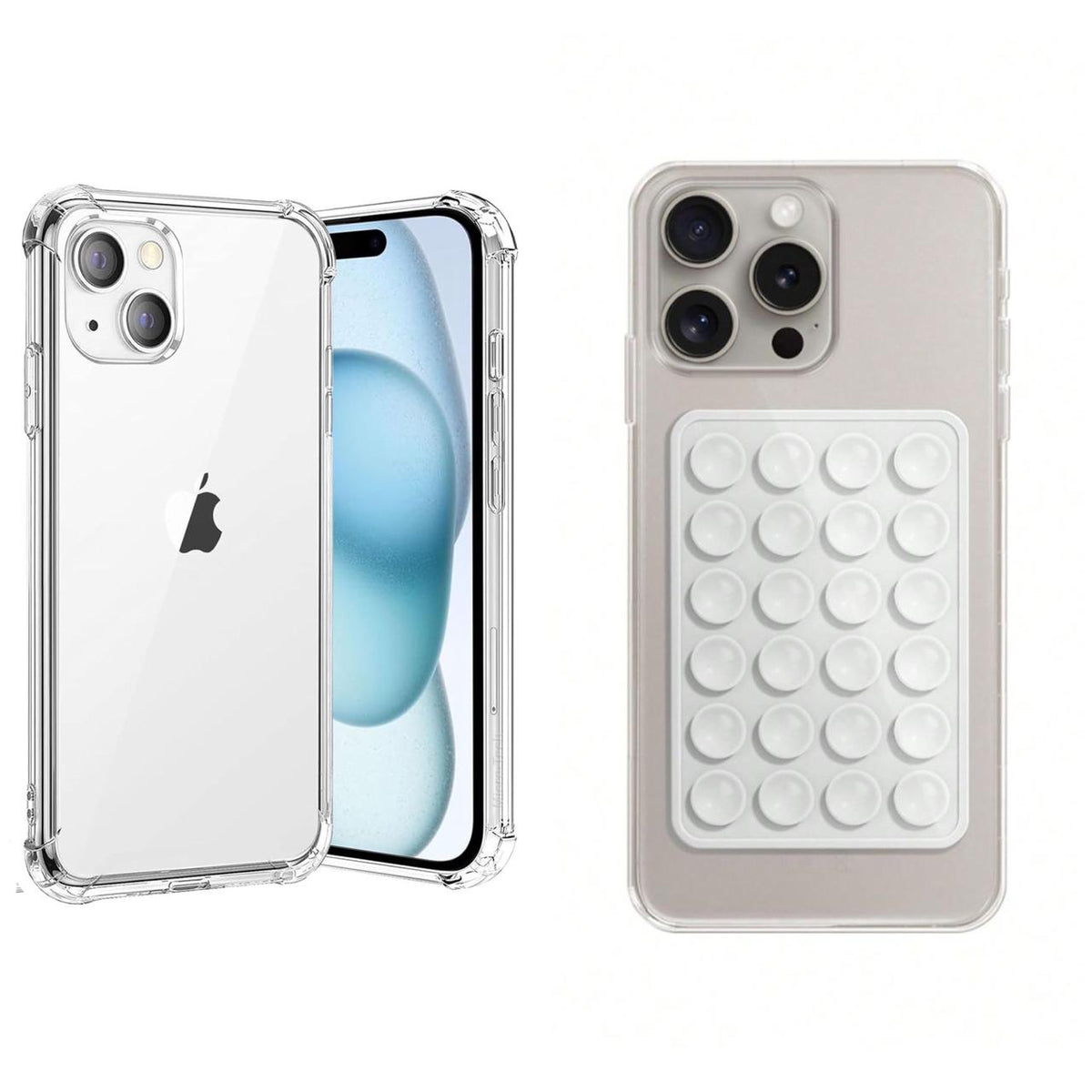 Premium Shockproof Jelly Case with Silicone Suction Pad & Phone Holder for iPhone 16 Pro Max, 16 Pro, 16, 15 Pro Max, 15 Pro, 15, 14 Pro Max, 14 Pro, 14, 13 Pro Max, 13 Pro, 13, 12 Pro Max, 12 Pro, 12, 11 Pro Max, 11 Pro, 11, XS Max, X/XS