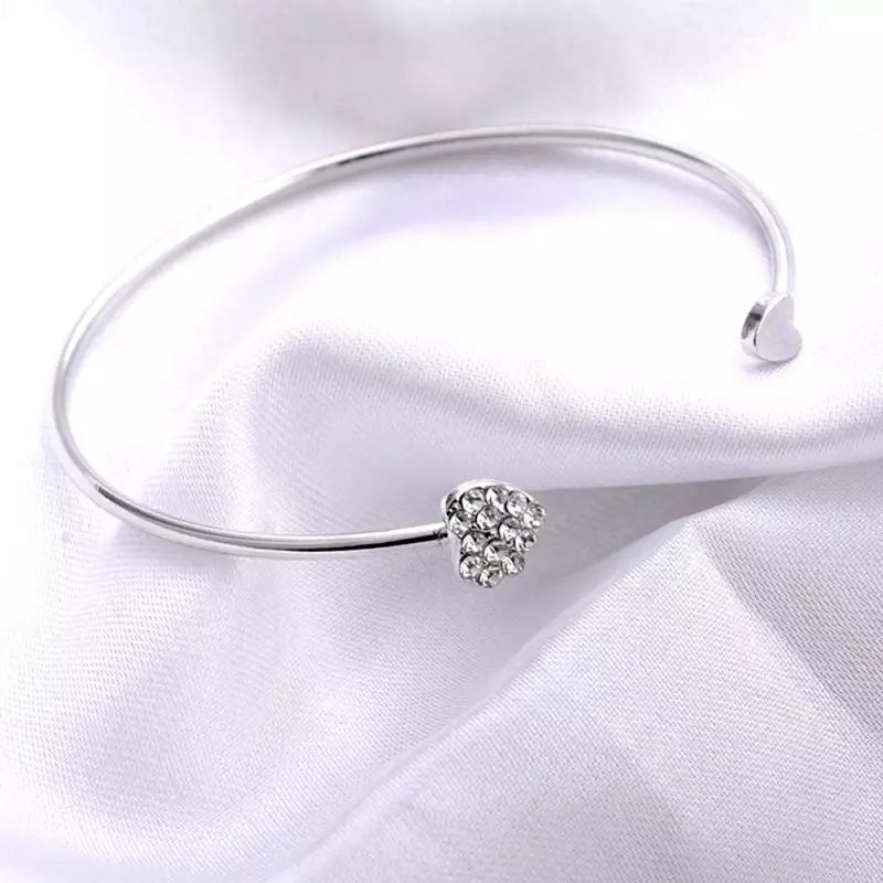 Double Heart Adjustable Bracelet for Girls & Women – Elegant Golden Color Fashion Jewelry