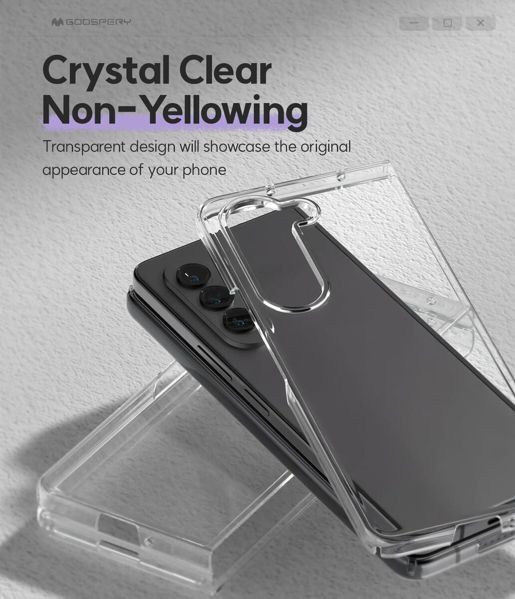 Transparent Hard PC Protective Case for Samsung Galaxy Z Fold 3 / Fold 4 / Fold 5 / Fold 6 / Fold 7 / Fold 8 / Fold 8 Ultra – Clear Shockproof Protective Phone Cover