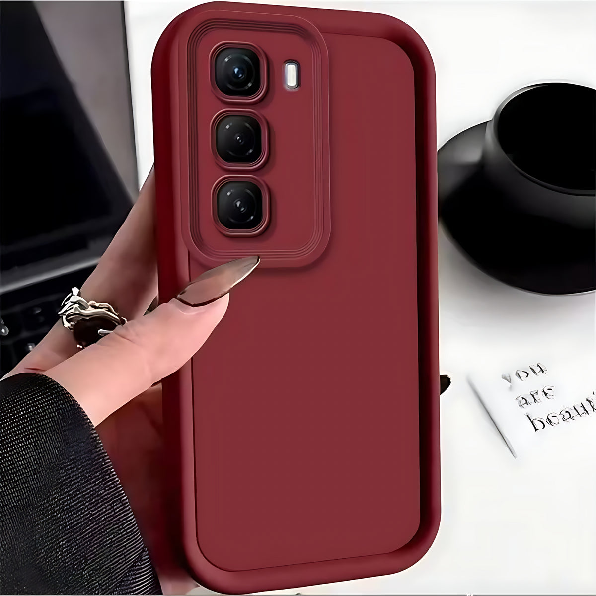 Sixonic Candy Silicone Case for Infinix Hot 60 Series – Shockproof Soft TPU Back Cover with Camera Lens Protection
