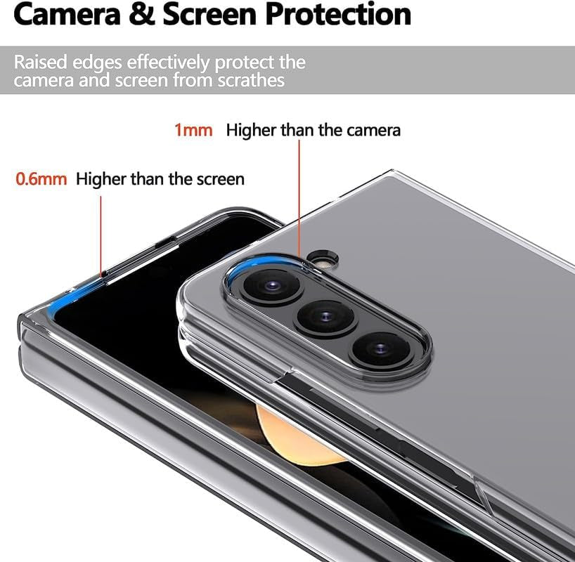Transparent Hard PC Protective Case for Samsung Galaxy Z Fold 3 / Fold 4 / Fold 5 / Fold 6 / Fold 7 / Fold 8 / Fold 8 Ultra – Clear Shockproof Protective Phone Cover