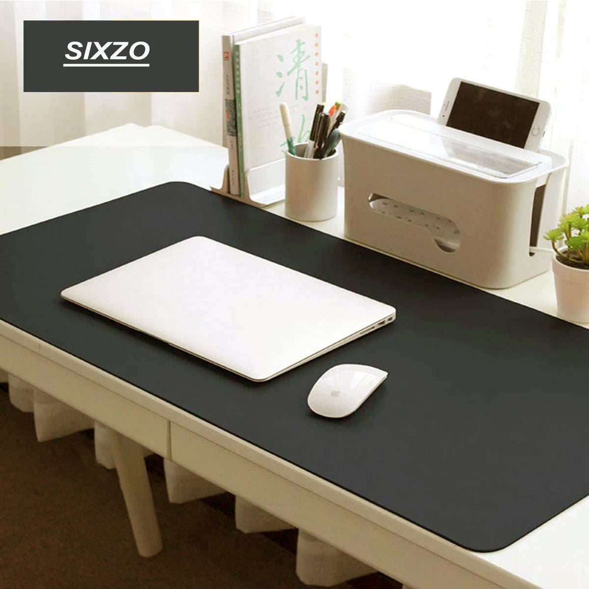 PU Leather Desk Mat Waterproof Office Table Pad for Laptop, Keyboard & Mouse
