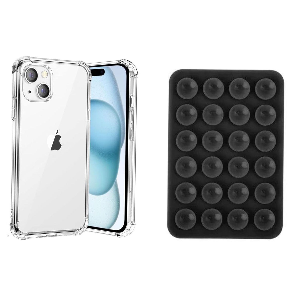 Premium Shockproof Jelly Case with Silicone Suction Pad & Phone Holder for iPhone 16 Pro Max, 16 Pro, 16, 15 Pro Max, 15 Pro, 15, 14 Pro Max, 14 Pro, 14, 13 Pro Max, 13 Pro, 13, 12 Pro Max, 12 Pro, 12, 11 Pro Max, 11 Pro, 11, XS Max, X/XS