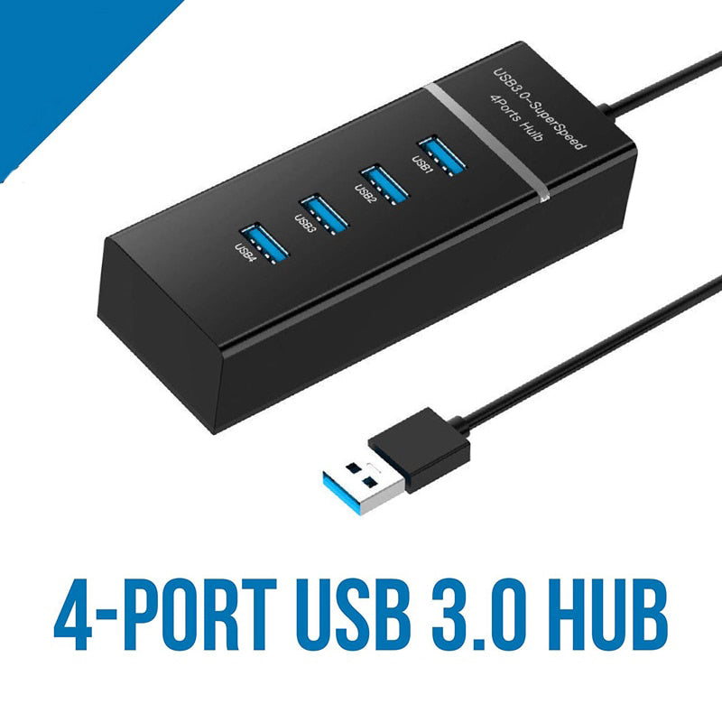 4 Port USB 3.0 Hub High Speed USB Hub Splitter for PC & Laptop