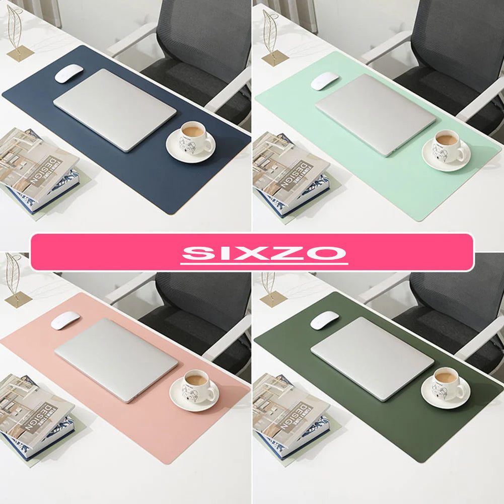 PU Leather Desk Mat Waterproof Office Table Pad for Laptop, Keyboard & Mouse