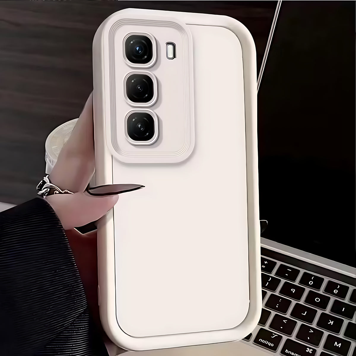 Sixonic Candy Silicone Case for Infinix Hot 60 Series – Shockproof Soft TPU Back Cover with Camera Lens Protection