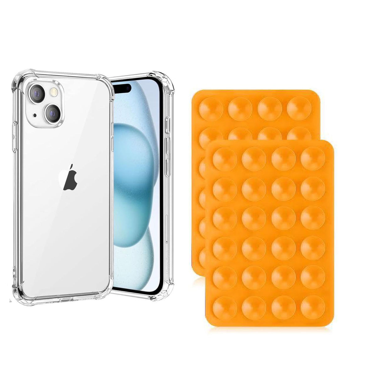 Premium Shockproof Jelly Case with Silicone Suction Pad & Phone Holder for iPhone 16 Pro Max, 16 Pro, 16, 15 Pro Max, 15 Pro, 15, 14 Pro Max, 14 Pro, 14, 13 Pro Max, 13 Pro, 13, 12 Pro Max, 12 Pro, 12, 11 Pro Max, 11 Pro, 11, XS Max, X/XS
