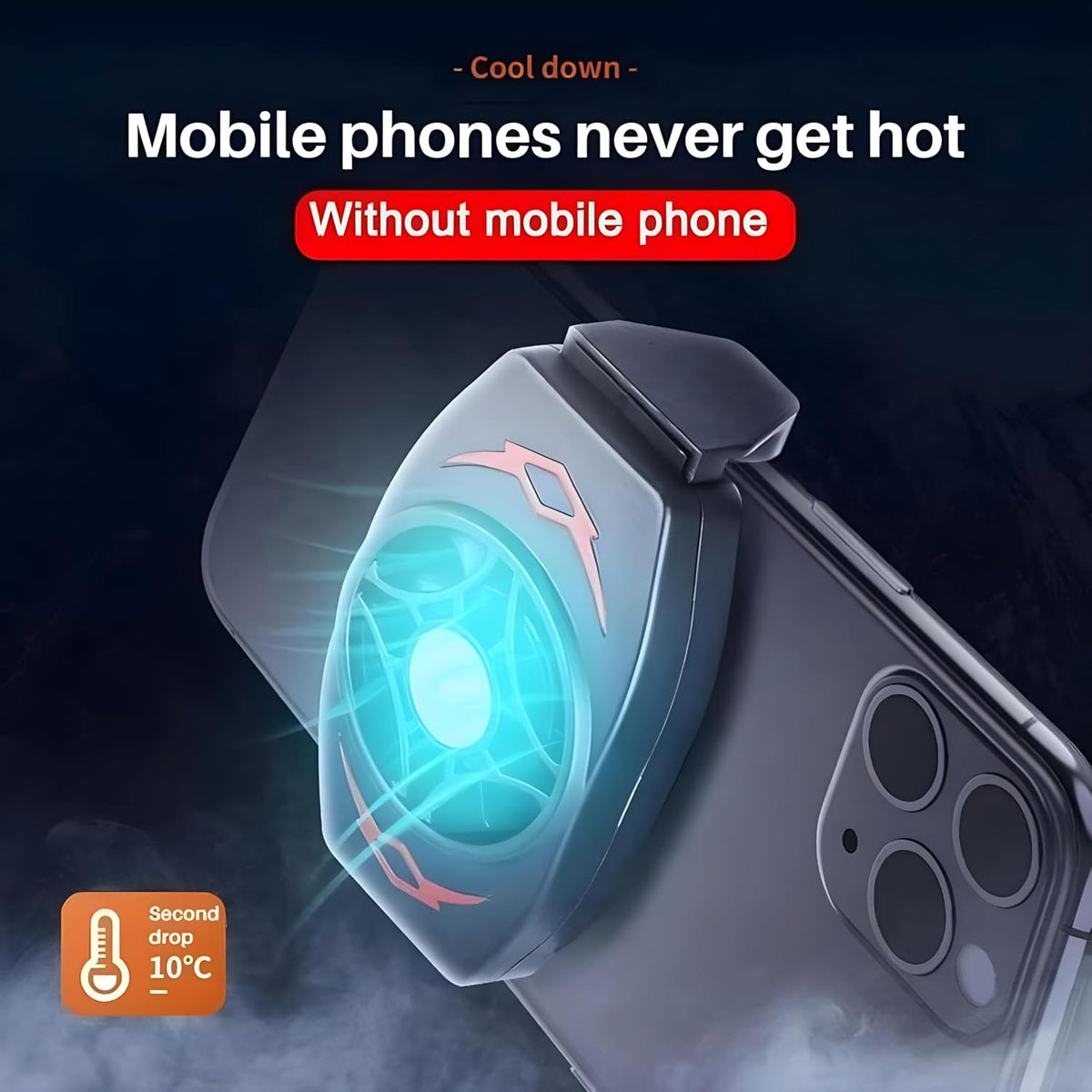 Universal Mobile Phone Gaming Cooler – Fast Cooling Fan for PUBG & Free Fire