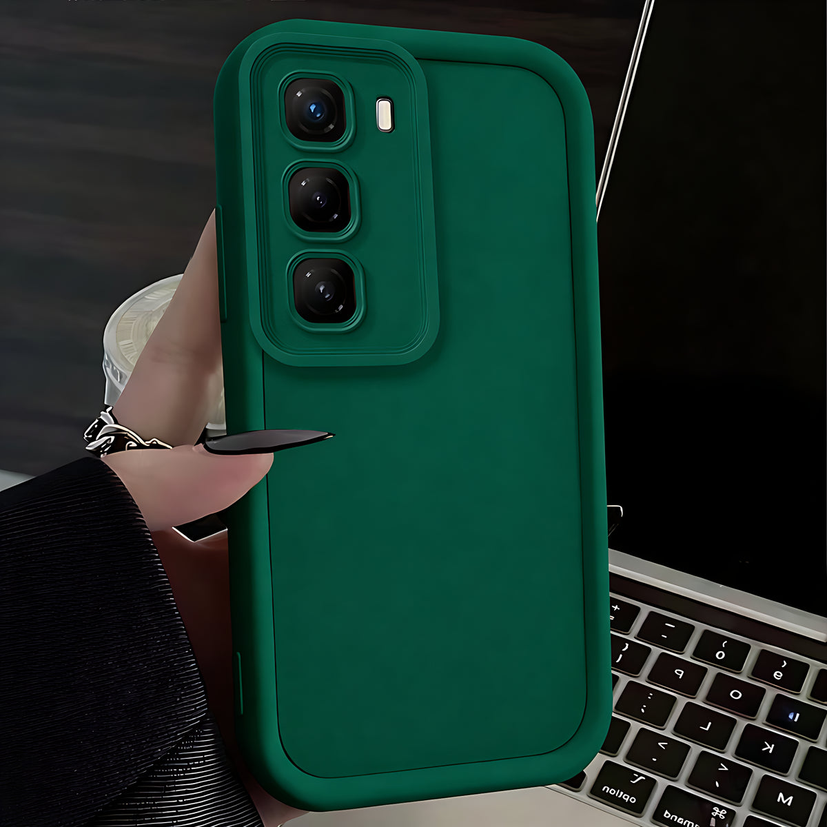 Sixonic Candy Silicone Case for Infinix Hot 60 Series – Shockproof Soft TPU Back Cover with Camera Lens Protection