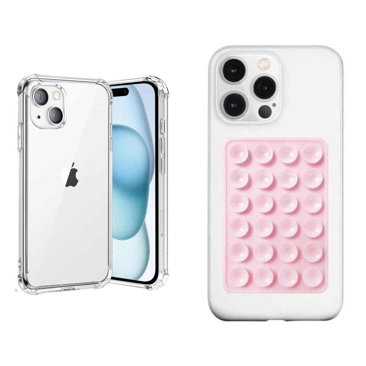Premium Shockproof Jelly Case with Silicone Suction Pad & Phone Holder for iPhone 16 Pro Max, 16 Pro, 16, 15 Pro Max, 15 Pro, 15, 14 Pro Max, 14 Pro, 14, 13 Pro Max, 13 Pro, 13, 12 Pro Max, 12 Pro, 12, 11 Pro Max, 11 Pro, 11, XS Max, X/XS