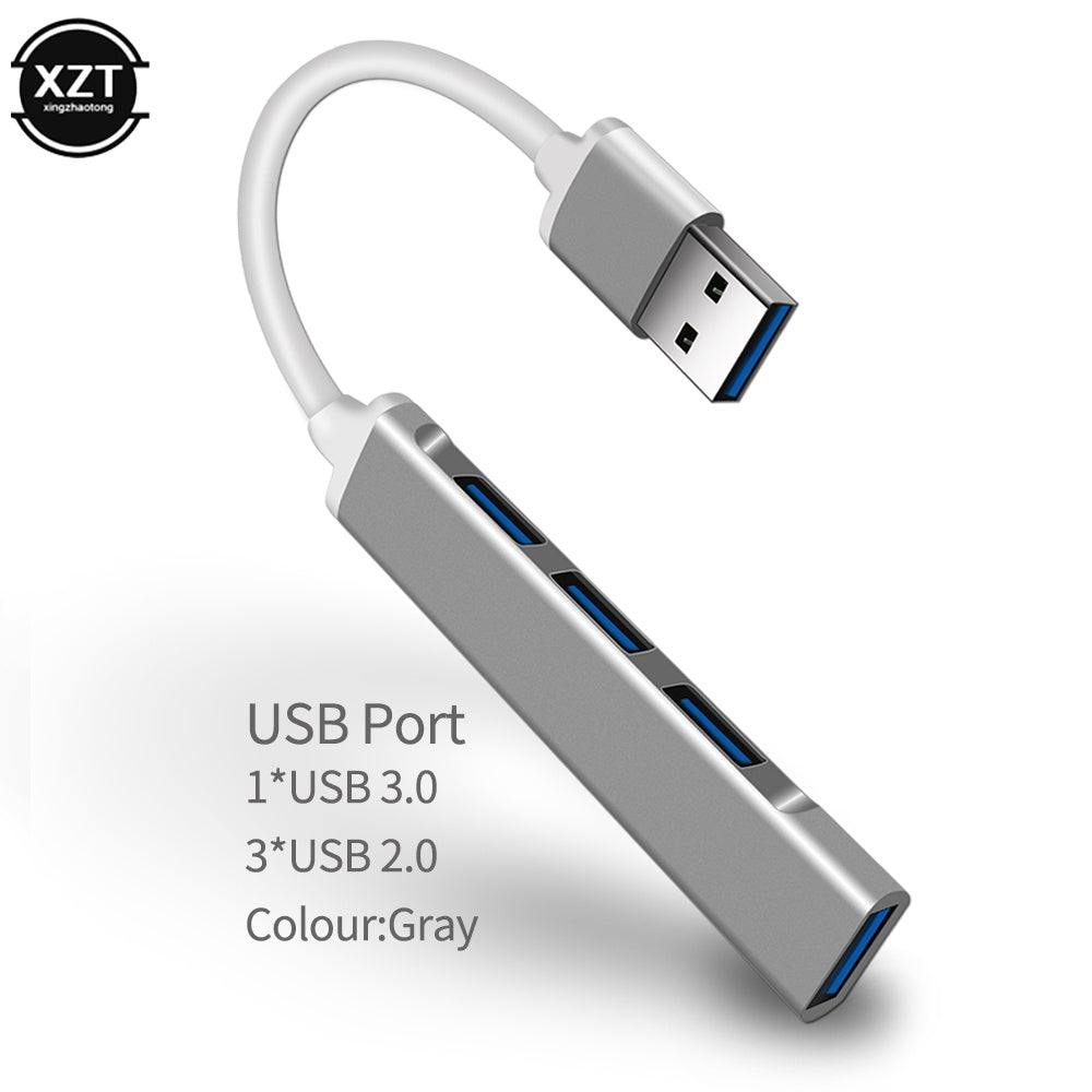 4 Port USB 3.0 Hub High Speed USB Hub Splitter for PC & Laptop