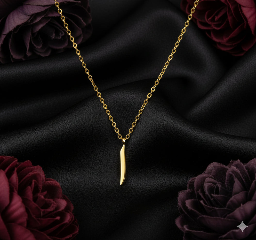 Arabic Initial Letter Name Pendant Necklace – Personalized Necklace for Men & Women