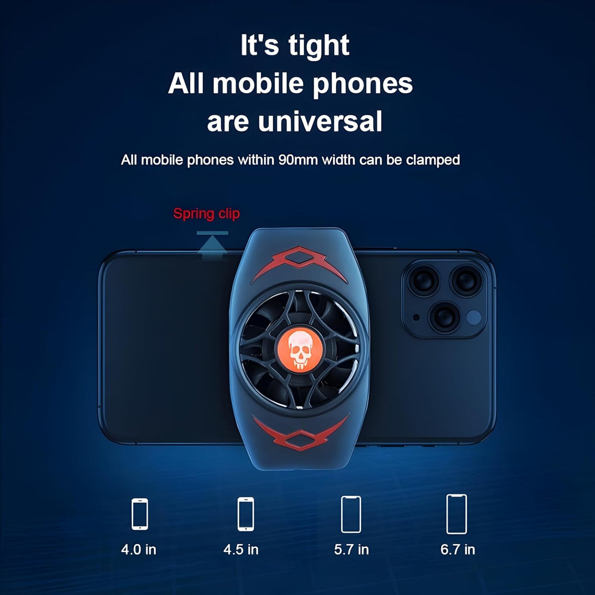 Universal Mobile Phone Gaming Cooler – Fast Cooling Fan for PUBG & Free Fire