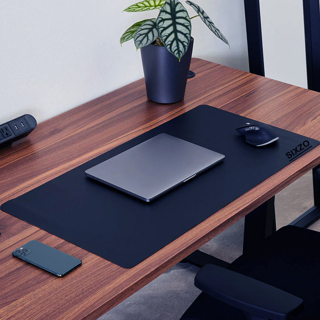 PU Leather Desk Mat Waterproof Office Table Pad for Laptop, Keyboard & Mouse