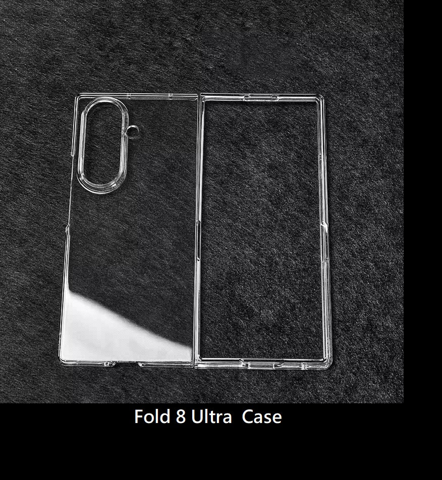 Transparent Hard PC Protective Case for Samsung Galaxy Z Fold 3 / Fold 4 / Fold 5 / Fold 6 / Fold 7 / Fold 8 / Fold 8 Ultra – Clear Shockproof Protective Phone Cover
