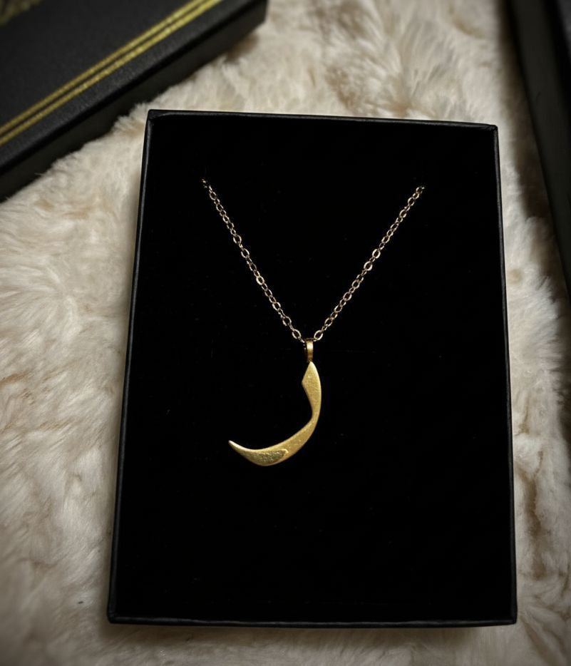 Arabic Initial Letter Name Pendant Necklace – Personalized Necklace for Men & Women