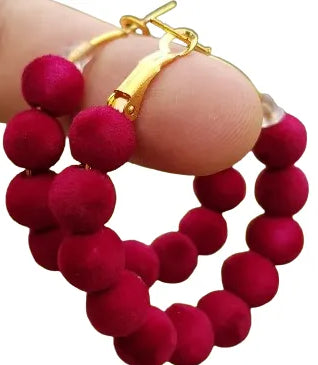 Multi-Ball Jhumki Hoop Earrings – Elegant & Trendy Traditional Jewellery for Women & Girls