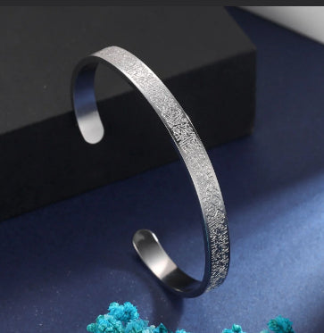 Ayat Ul Kursi Bracelet – Islamic Engraved Stainless Steel Cuff for Men & Women | Spiritual Jewelry Gift