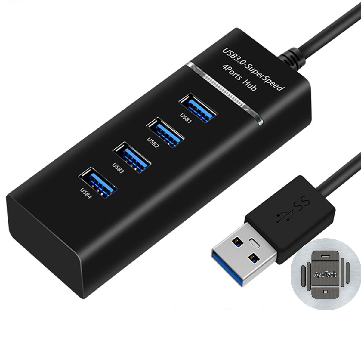 4 Port USB 3.0 Hub High Speed USB Hub Splitter for PC & Laptop