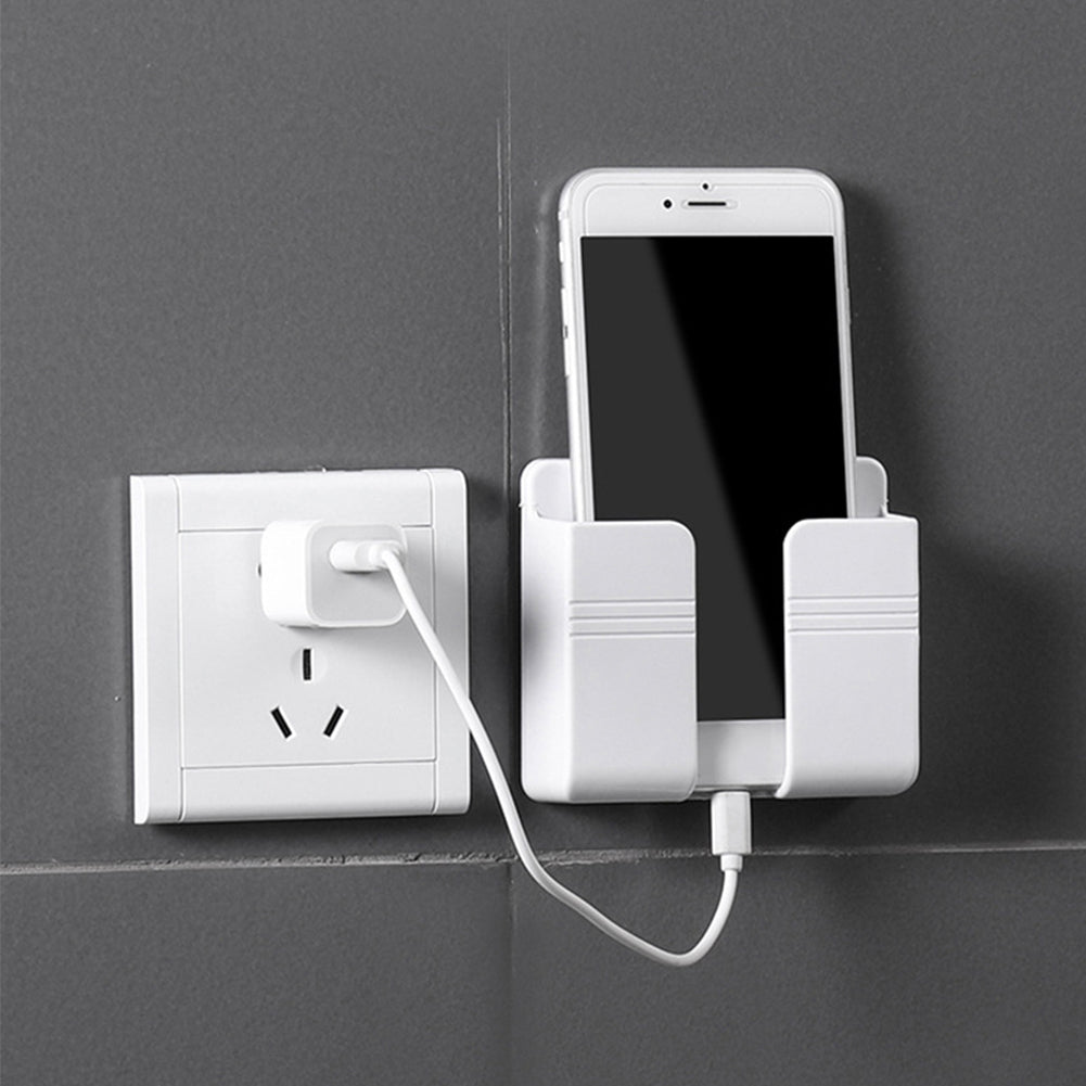 Cell Phone Holder Wall Mounted Bracket No Drilling Phone Charging Support