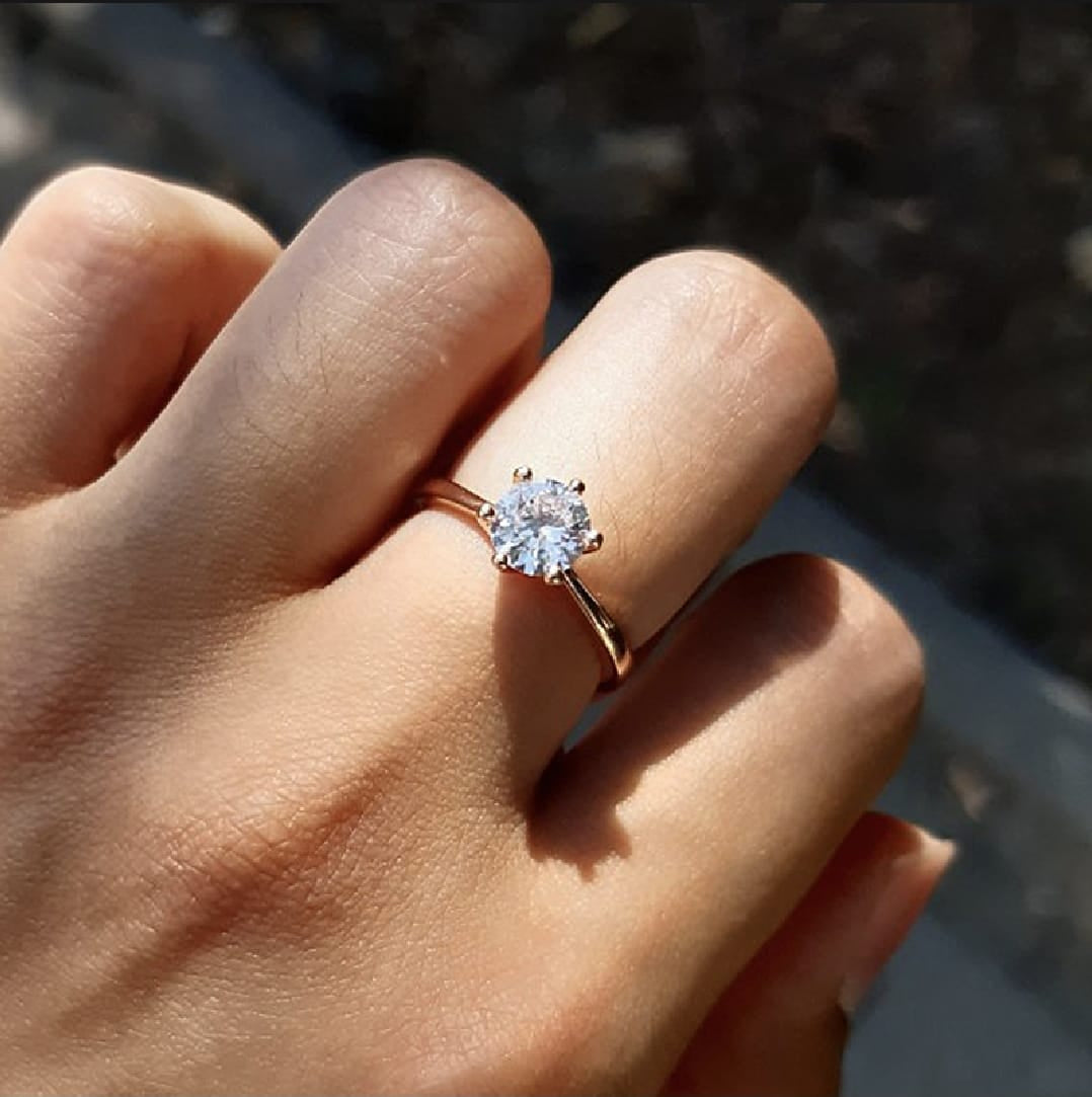 Diamond Ring for Girls & Women – Stainless Steel Elegant Fashion Ring