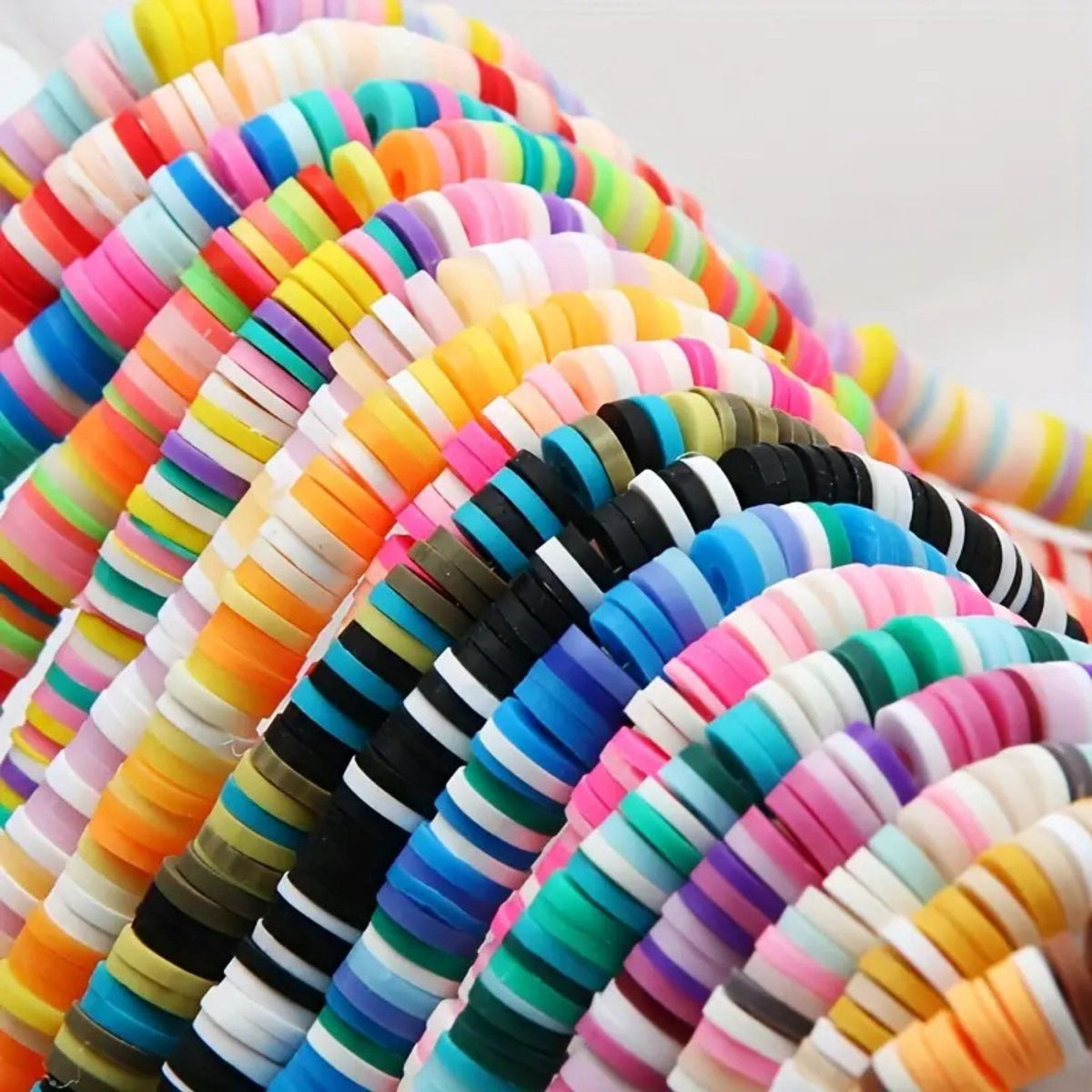 Multicolor Clay Rings for Jewelry Making – 250/500/1000/5000 Pcs Bracelet & Bead Making Supplies