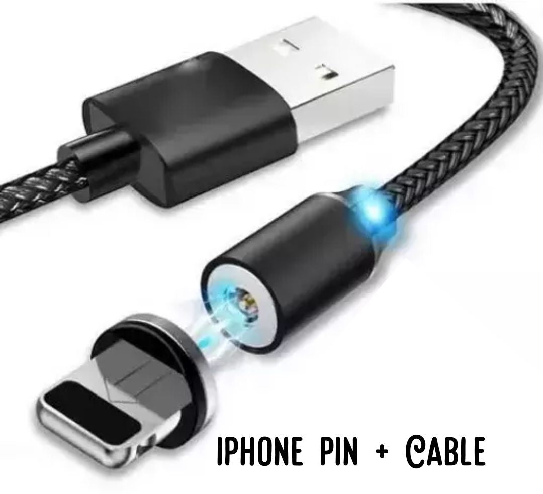 Magnetic Charging Cable for Mobile Phones – Fast Charging & Data Sync Cable with 3 Connector Options