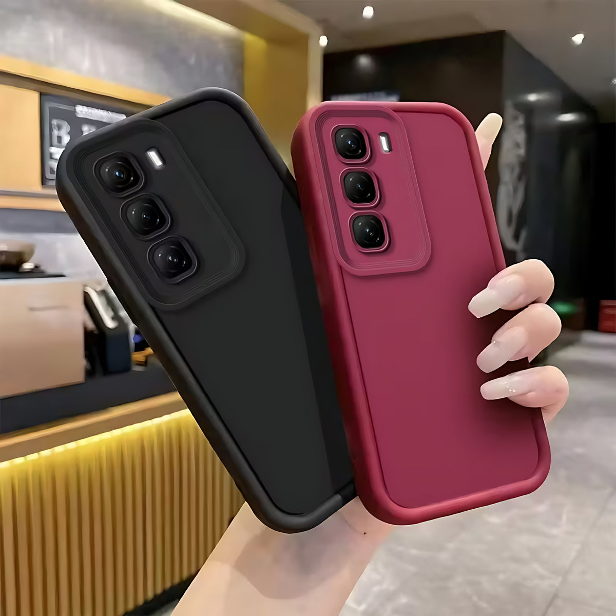Sixonic Candy Silicone Case for Infinix Hot 60 Series – Shockproof Soft TPU Back Cover with Camera Lens Protection