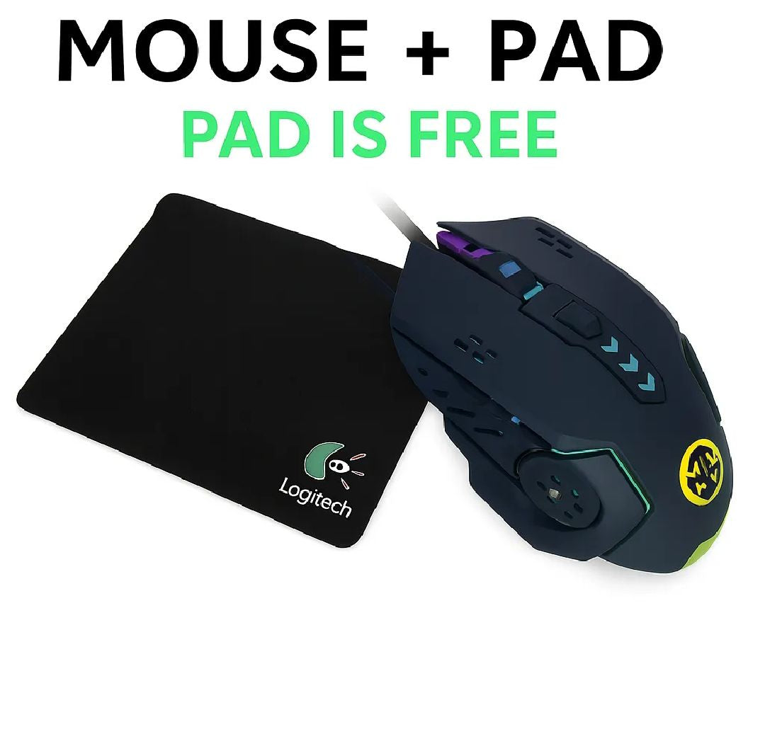 6-Button RGB Gaming Mouse with Side Buttons – USB Wired Mouse for PC & Laptop