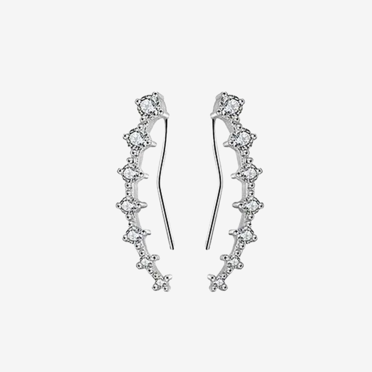 7 Crystal Stud Earrings for Girls | Sparkling Row Stud Earrings Set | Cute Mini Studs Pair