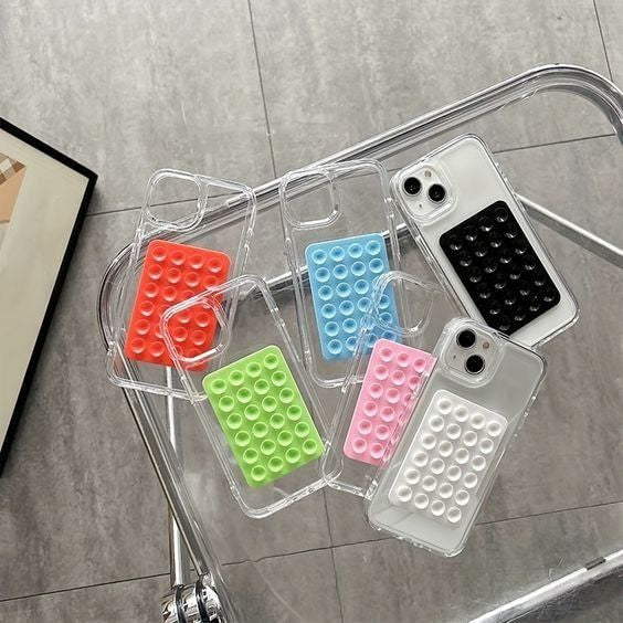 Premium Shockproof Jelly Case with Silicone Suction Pad & Phone Holder for iPhone 16 Pro Max, 16 Pro, 16, 15 Pro Max, 15 Pro, 15, 14 Pro Max, 14 Pro, 14, 13 Pro Max, 13 Pro, 13, 12 Pro Max, 12 Pro, 12, 11 Pro Max, 11 Pro, 11, XS Max, X/XS