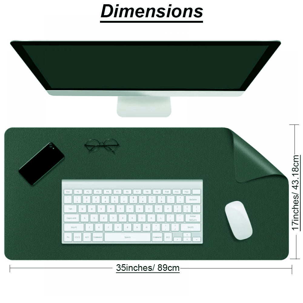 PU Leather Desk Mat Waterproof Office Table Pad for Laptop, Keyboard & Mouse