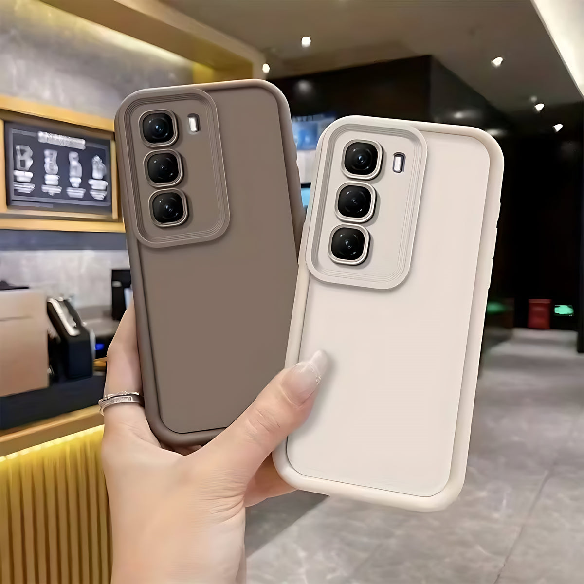 Sixonic Candy Silicone Case for Infinix Hot 60 Series – Shockproof Soft TPU Back Cover with Camera Lens Protection